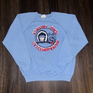 Vintage 80s Eskimo Joe’s Light Blue Oklahoma Sweatshirt
